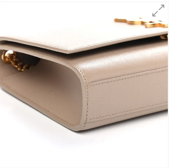 YSL Kate Medium Grain Beige Leather Gold Chain Bag - Picture 4 of 12